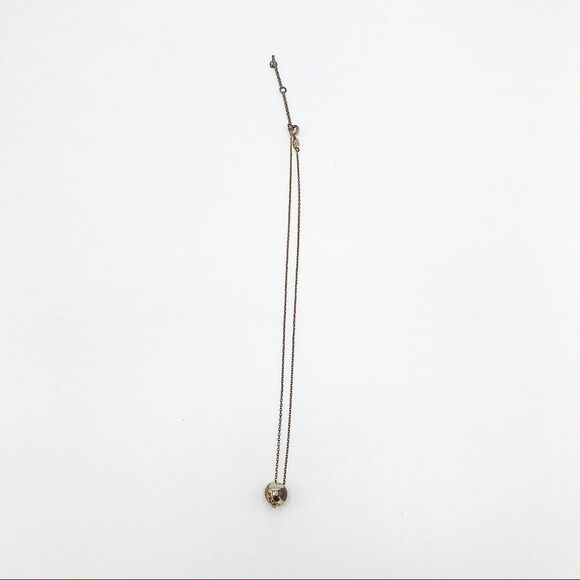 Fossil Necklace Rhinestone Mini Owl Slide Charm Brass - Picture 8 of 11